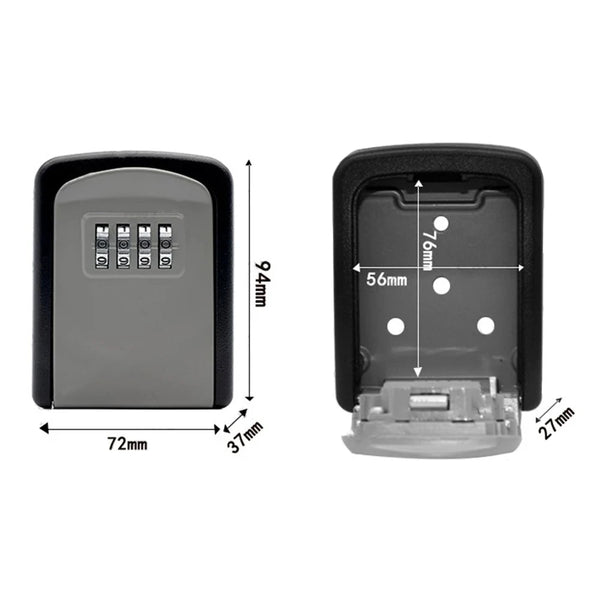 4 Digit Code Box Outdoor Password Key Box Extended Key Storage Waterproof Key