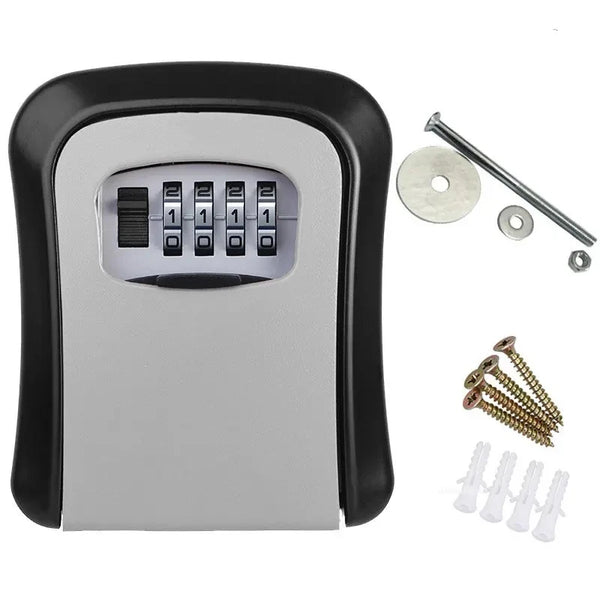 4 Digit Code Box Outdoor Password Key Box Extended Key Storage Waterproof Key